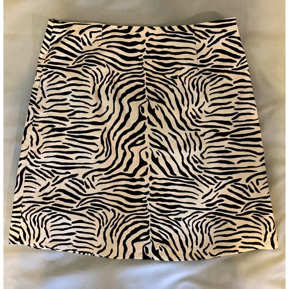 VTG New Gymboree MOM 8 Mod Zebra Print 2004 Mini Skirt Mommy & Me Velvet Mother